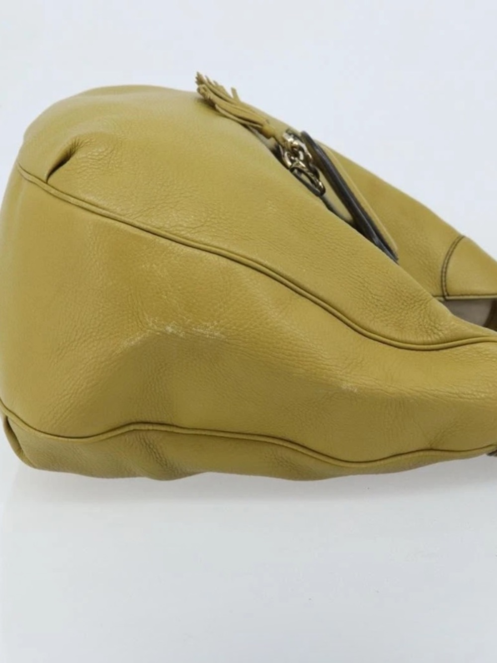 Gucci horsebit Emily Leather Bag in Olive Green with Chain Detail - Picture 3 of 13